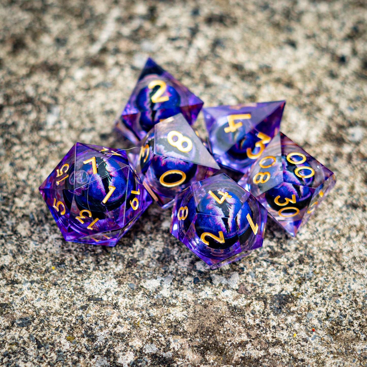 Liquid Core Resin Dice Set